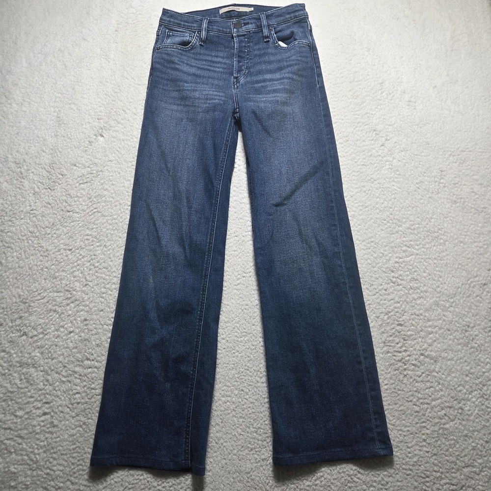 Hudson Rosie Jeans Dark Wash Raw Hem Women's Size 25 Button Fly